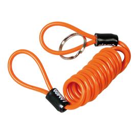 Cablu spiralat din otel safety reminder - 150cm - portocaliu