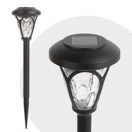 Lampa solara led cu plexiglas modelat - negru - 400 mm