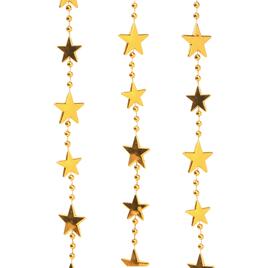 Ghirlandă decor - steluțe aurii - 2,2 cm x 3 m