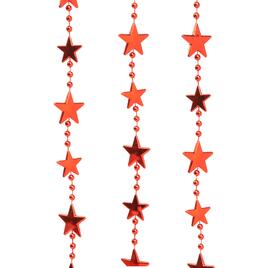 Ghirlandă decor - steluțe roșii - 2,2 cm x 3 m